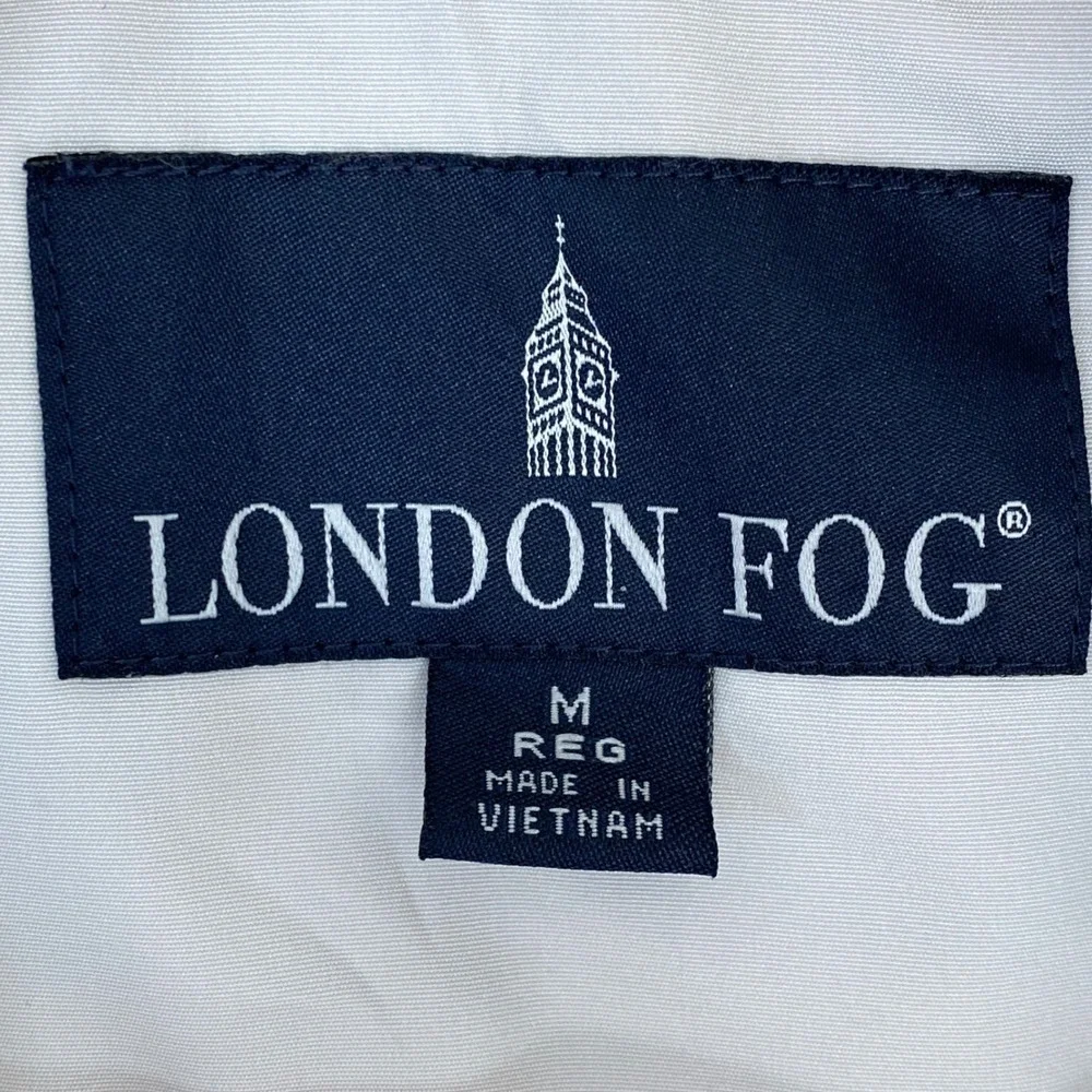 London Fog Harrington Mens Lightweight Full Zip‎ Jacket Light Gray Size M